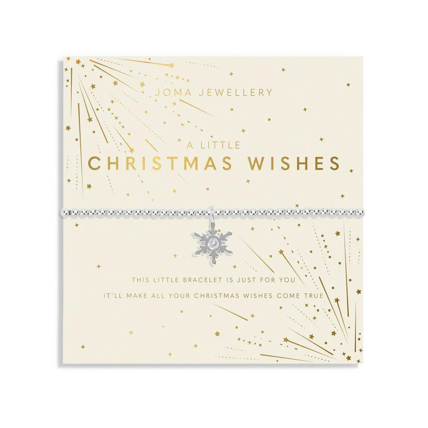 Christmas A Little Christmas Wishes Silver Plated Bracelet 7562