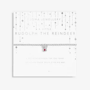 Christmas Rudolph The Reindeer Silver 15.5cm Stretch Bracelet C705
