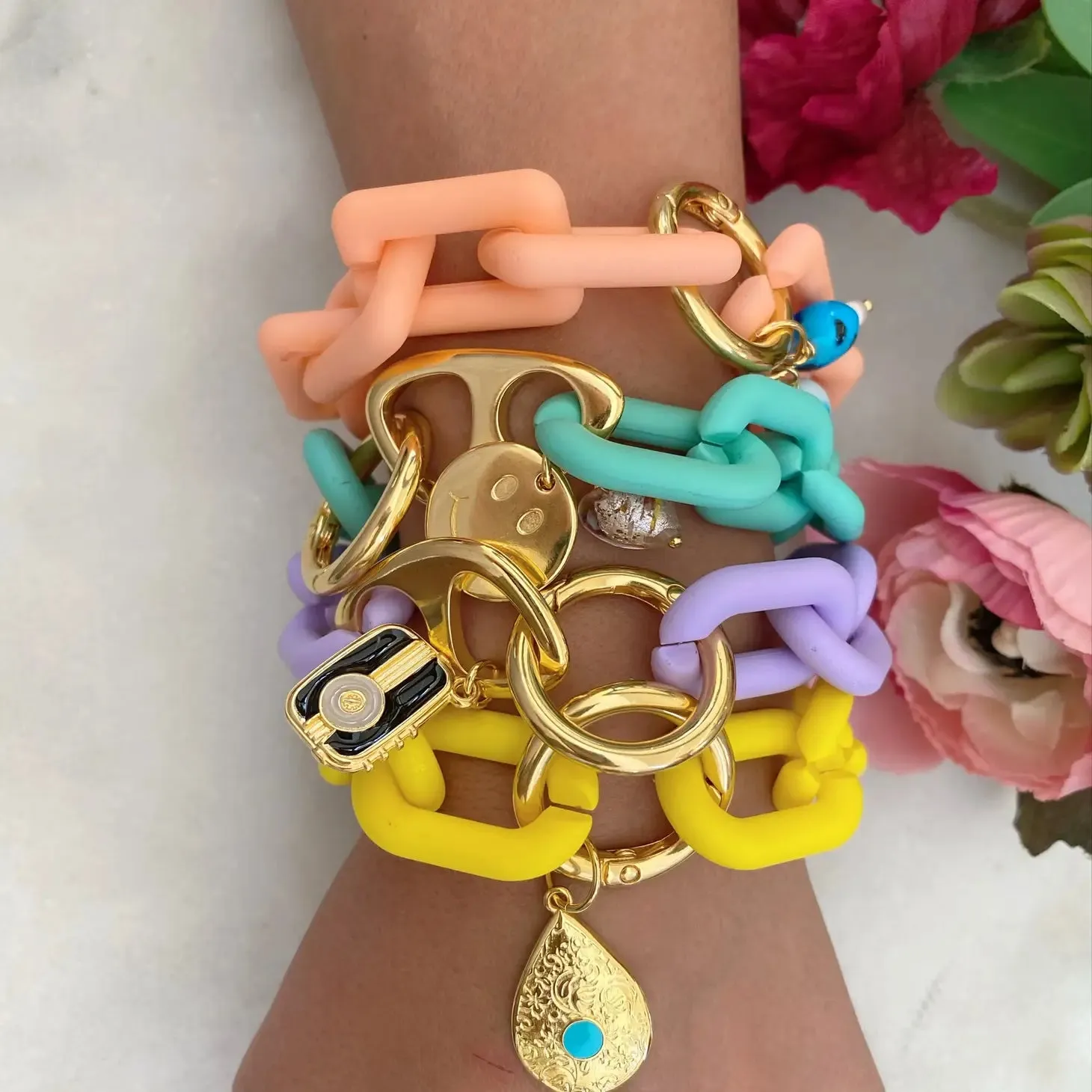 Colorful Acrylic Summer Bracelets | Assorted