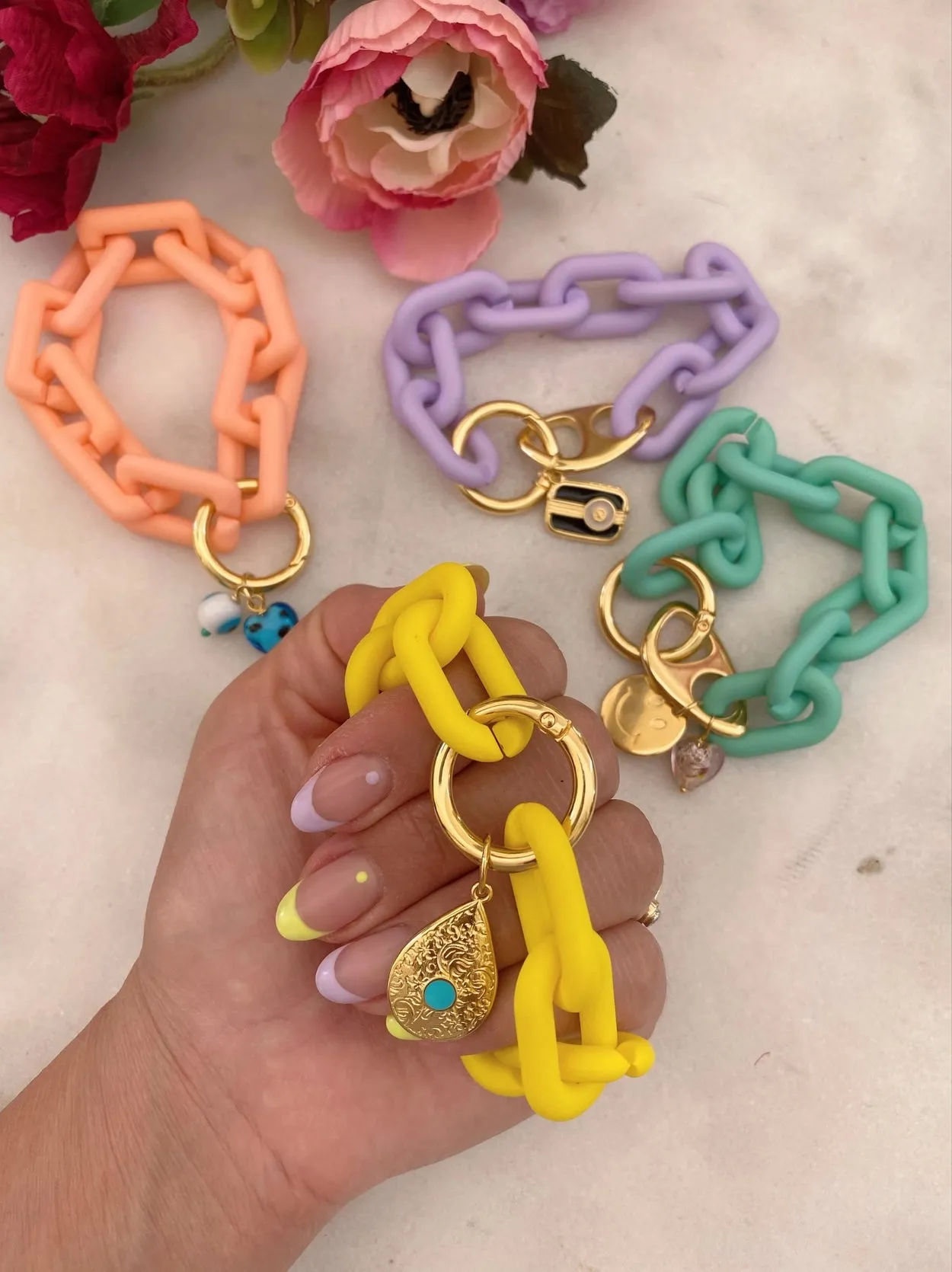 Colorful Acrylic Summer Bracelets | Assorted