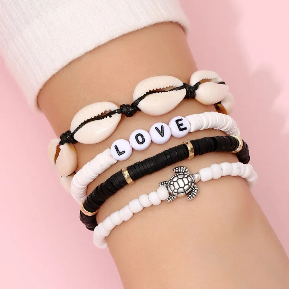 Colorful Stackable Love Letter Bracelets