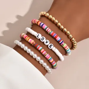 Colorful Stackable Love Letter Bracelets