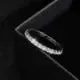 COSYA 925 Sterling Silver 2MM Moissanite Row Rings