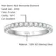 COSYA 925 Sterling Silver 2MM Moissanite Row Rings