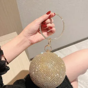 Crystal 3D Clutch with Shoulder Chain