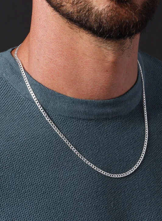 Cuban Link Chain 3mm Silver