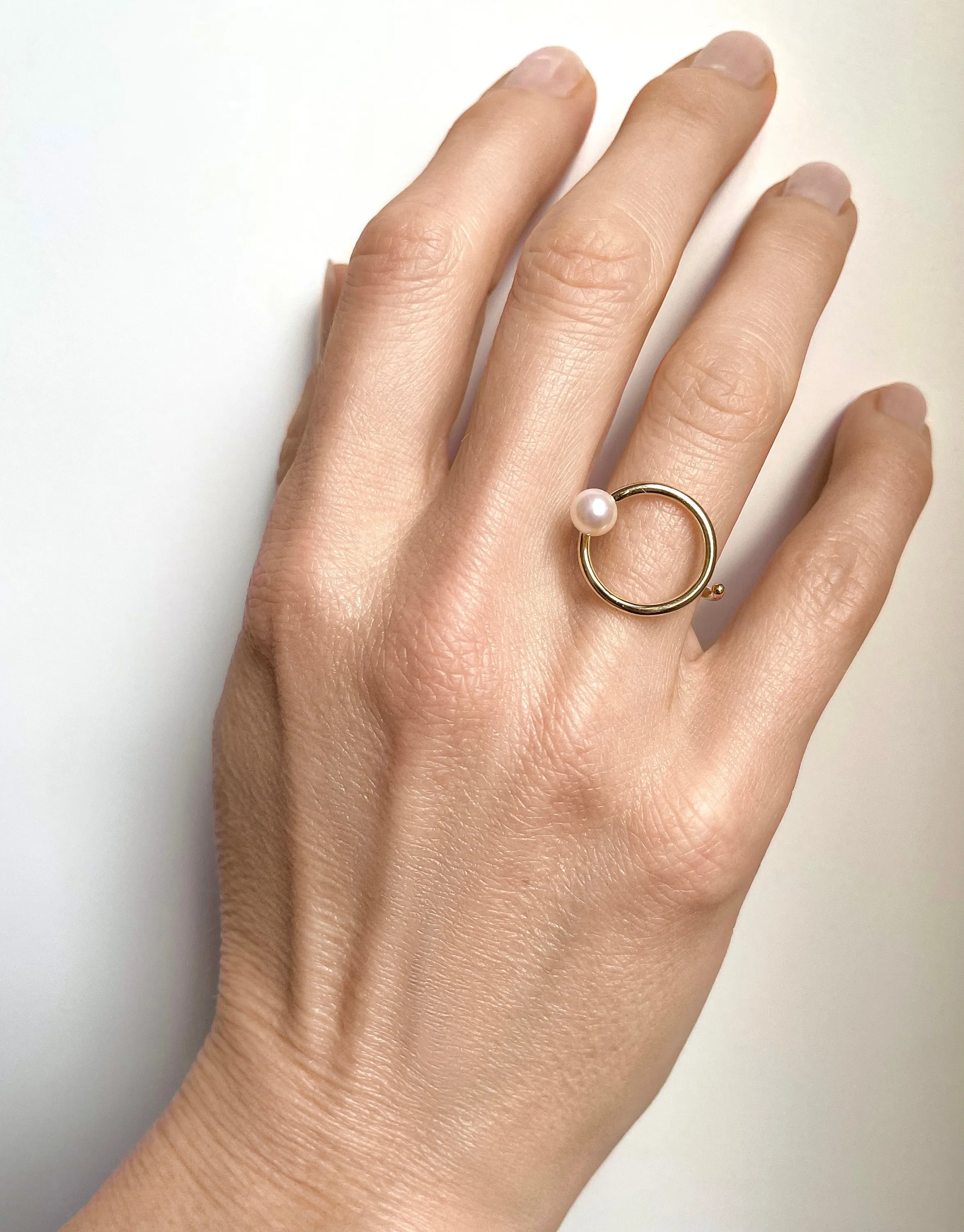CURL RING PEARL