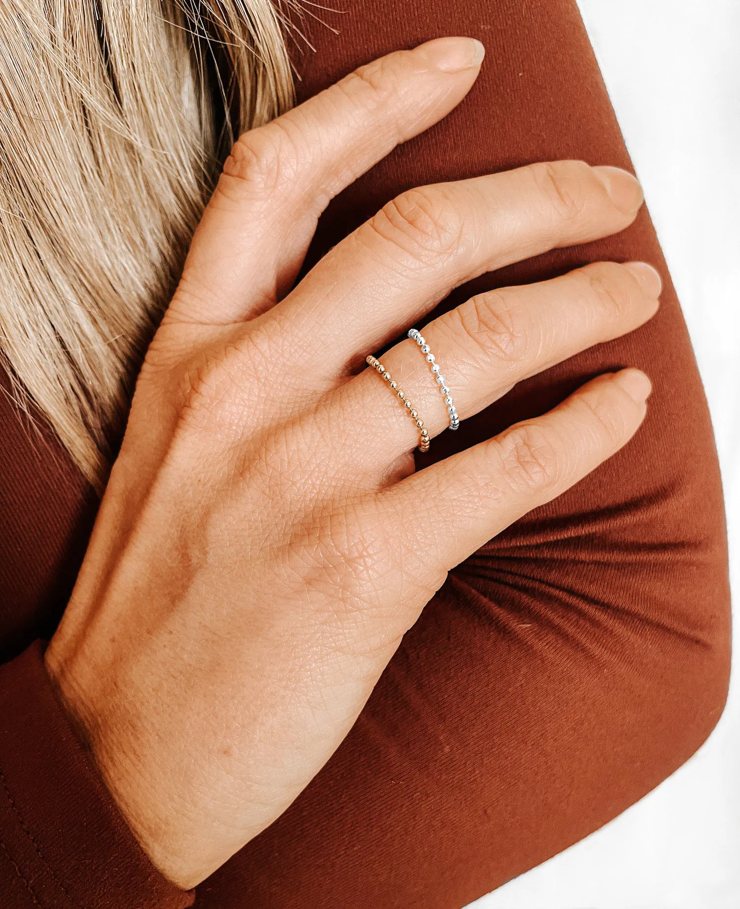 Dainty Beaded Ring