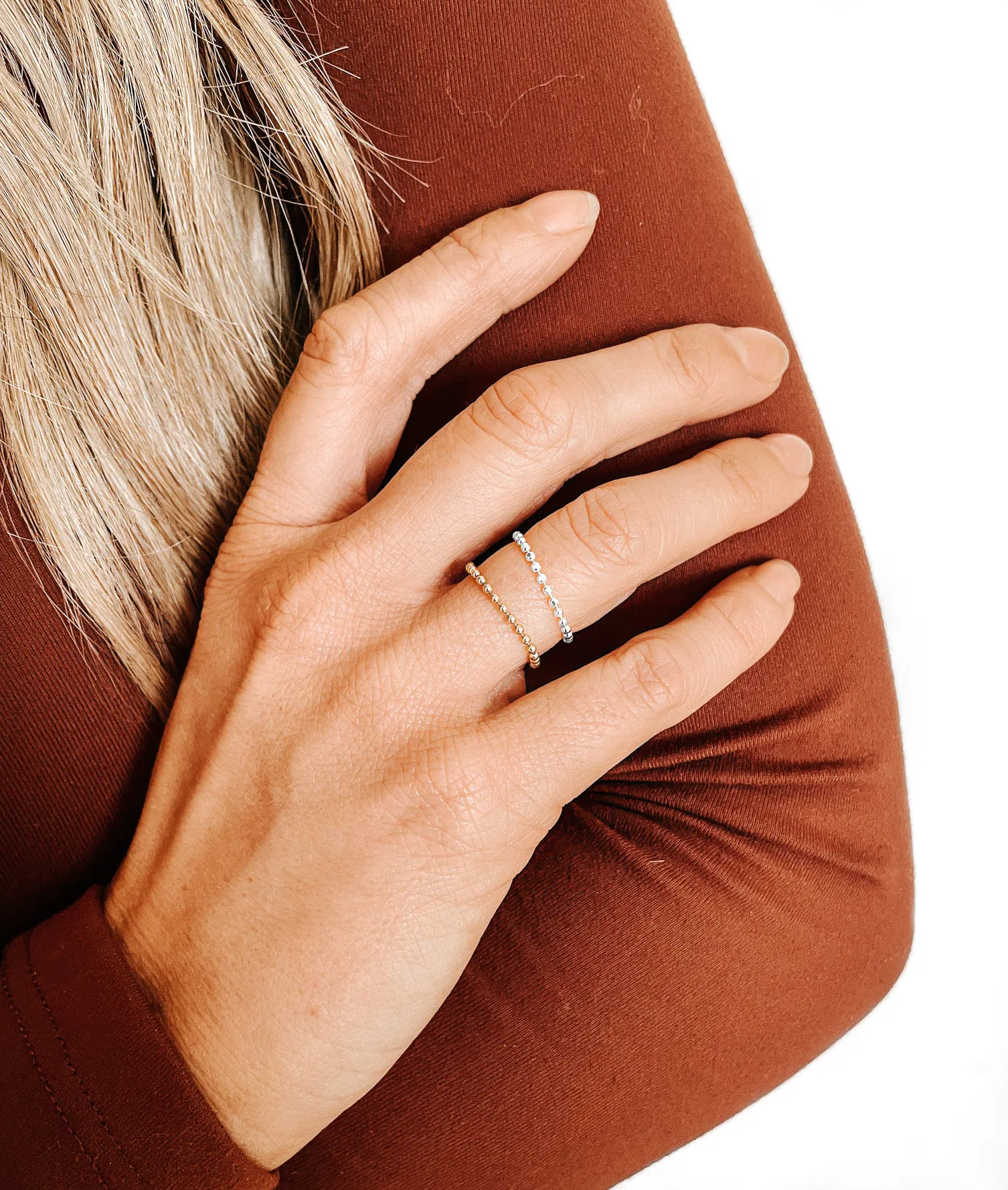 Dainty Beaded Ring
