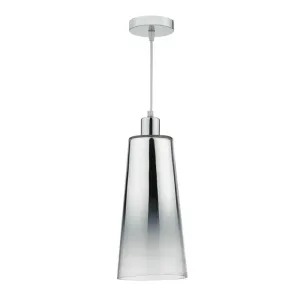Dar SMO6550 | Smokey | Easy Fit Pendant Shade in Chrome