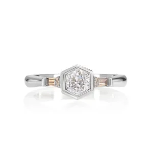 Devi Hexagon Old Cut Ring