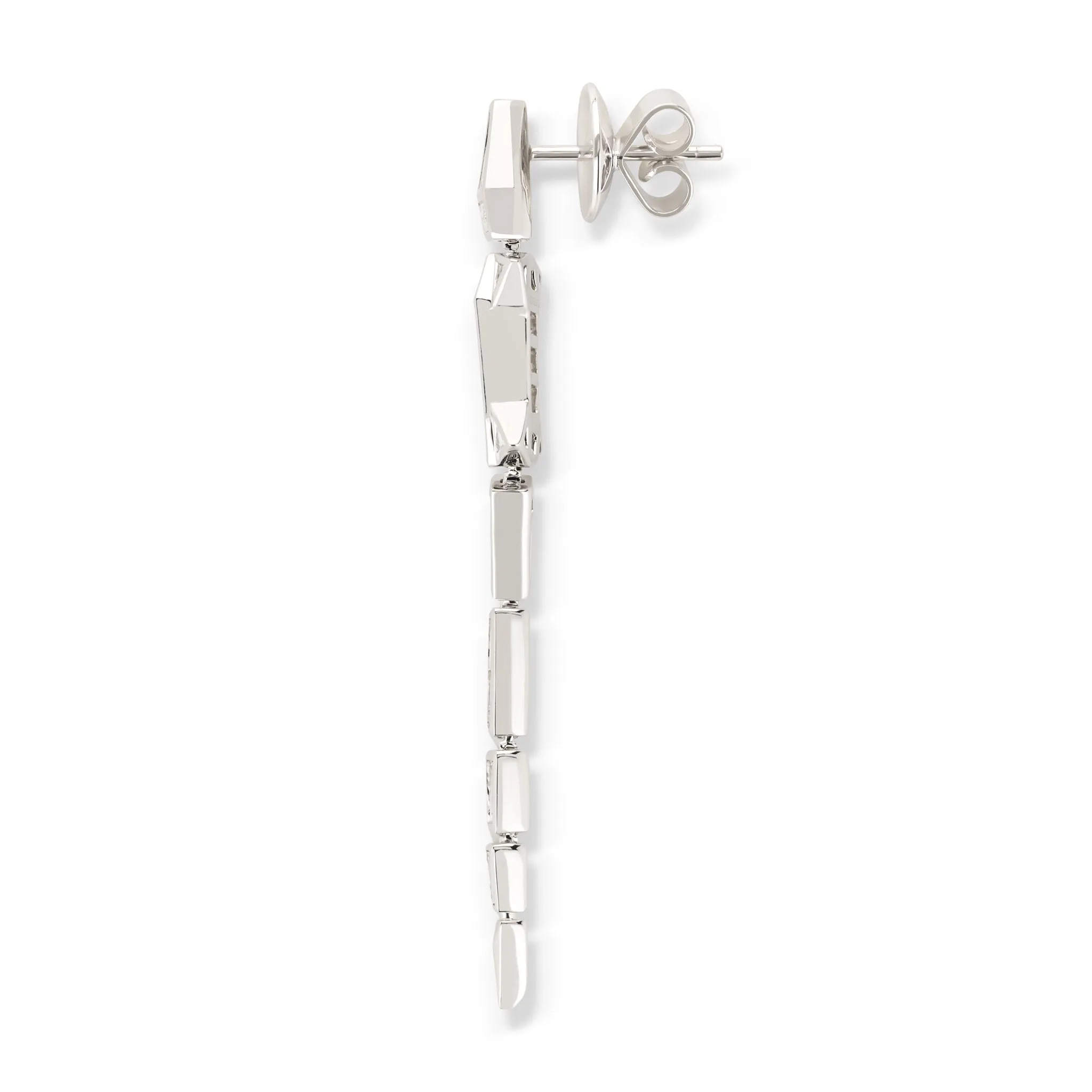 Diamond Alligator Earring Extra Long