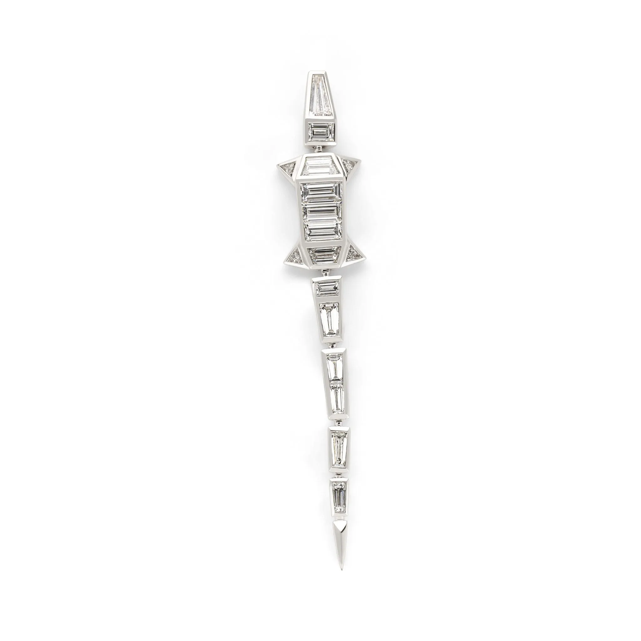 Diamond Alligator Earring Extra Long