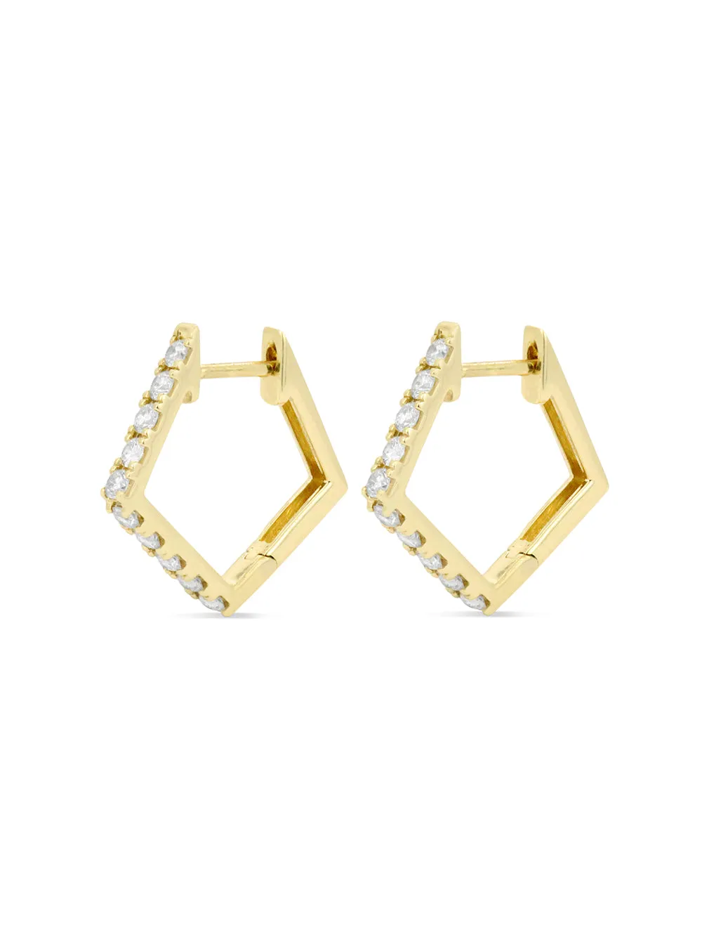 Diamond Pentagon Hoops