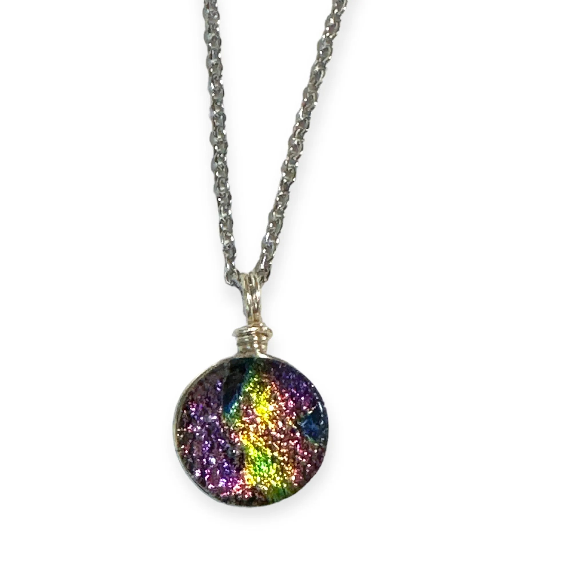 Dichroic Glass Pendants by Flame Work Designs