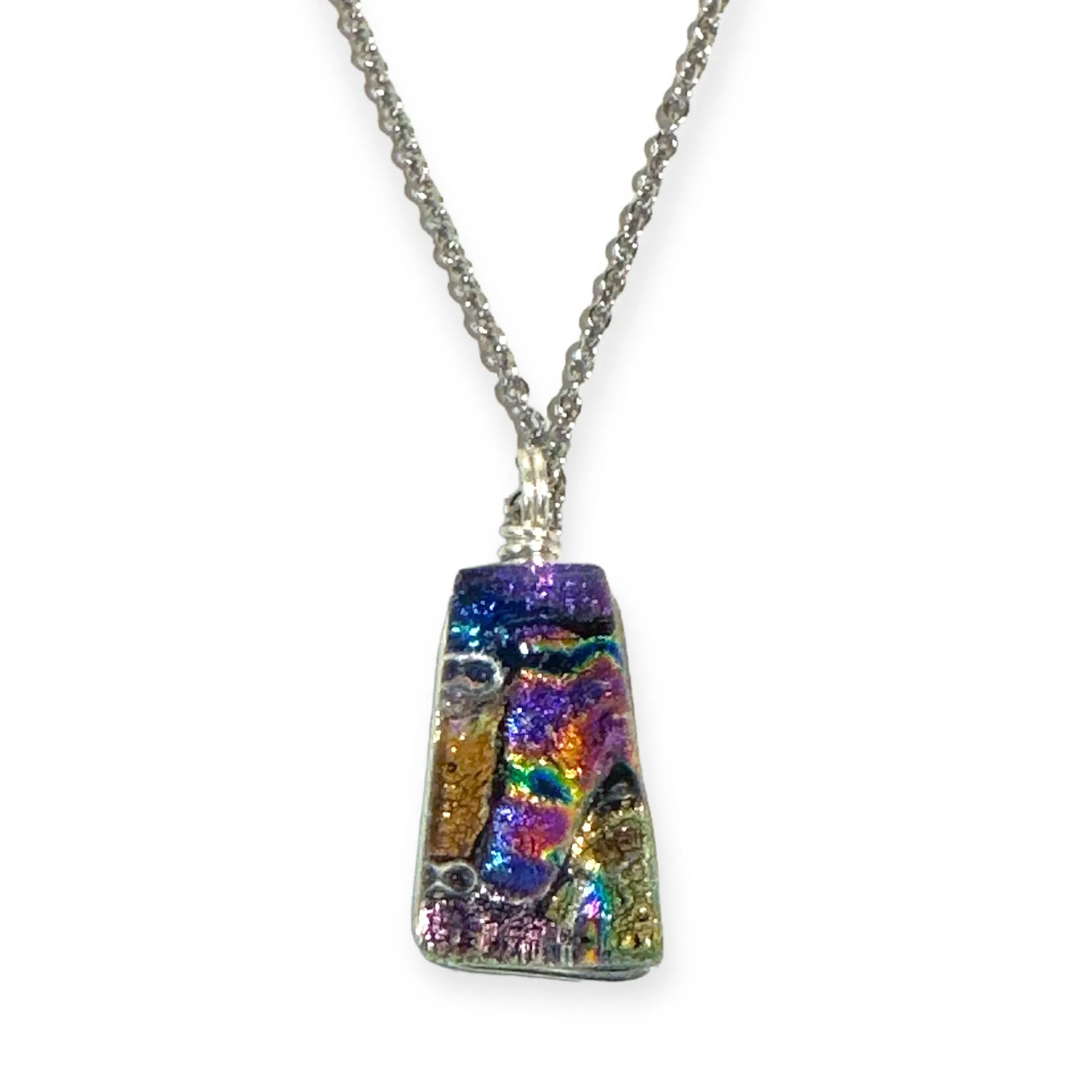 Dichroic Glass Pendants by Flame Work Designs
