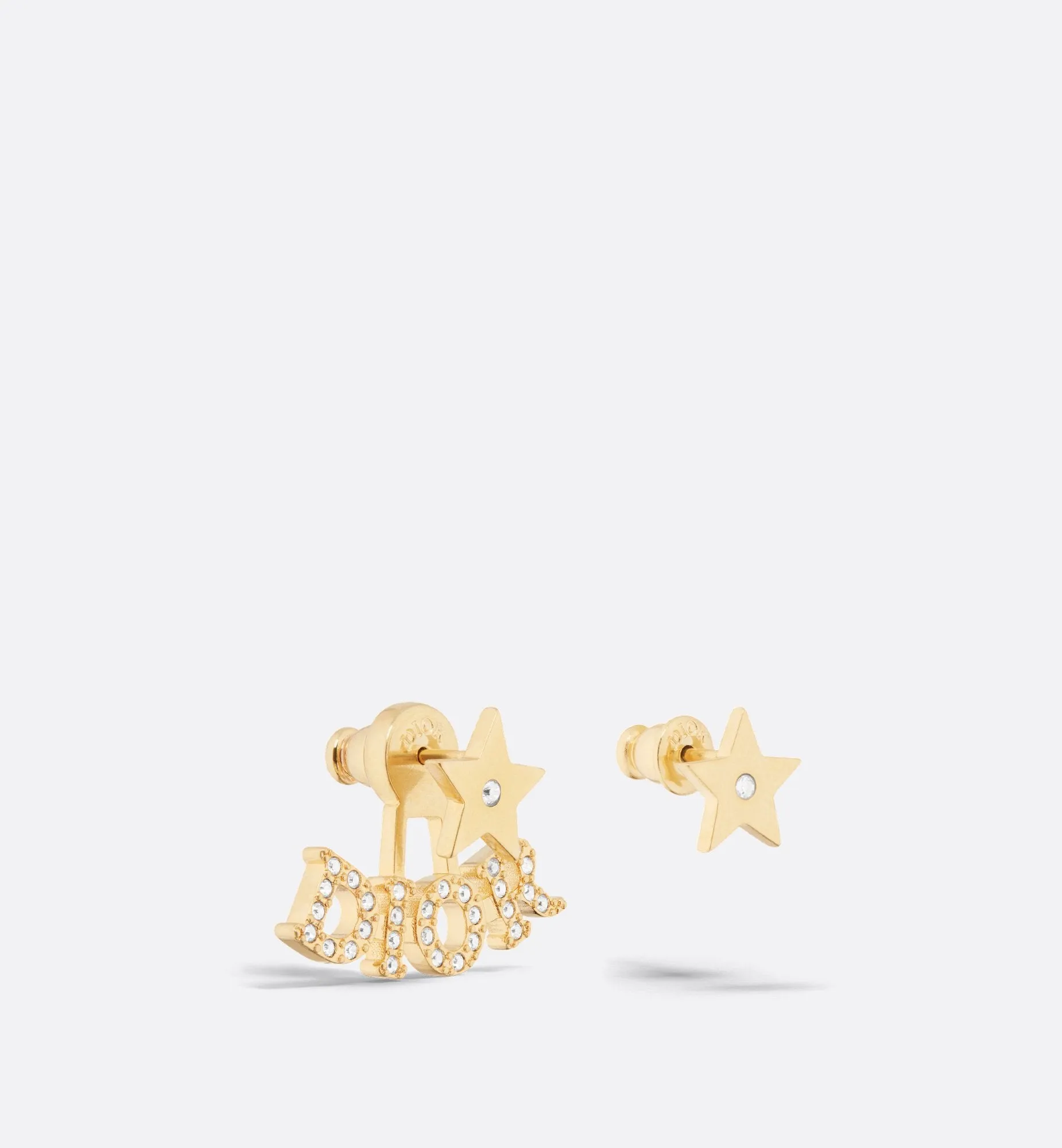 Dio(R)Evolution Earrings Gold-Finish Metal And Silver-Tone Crystals