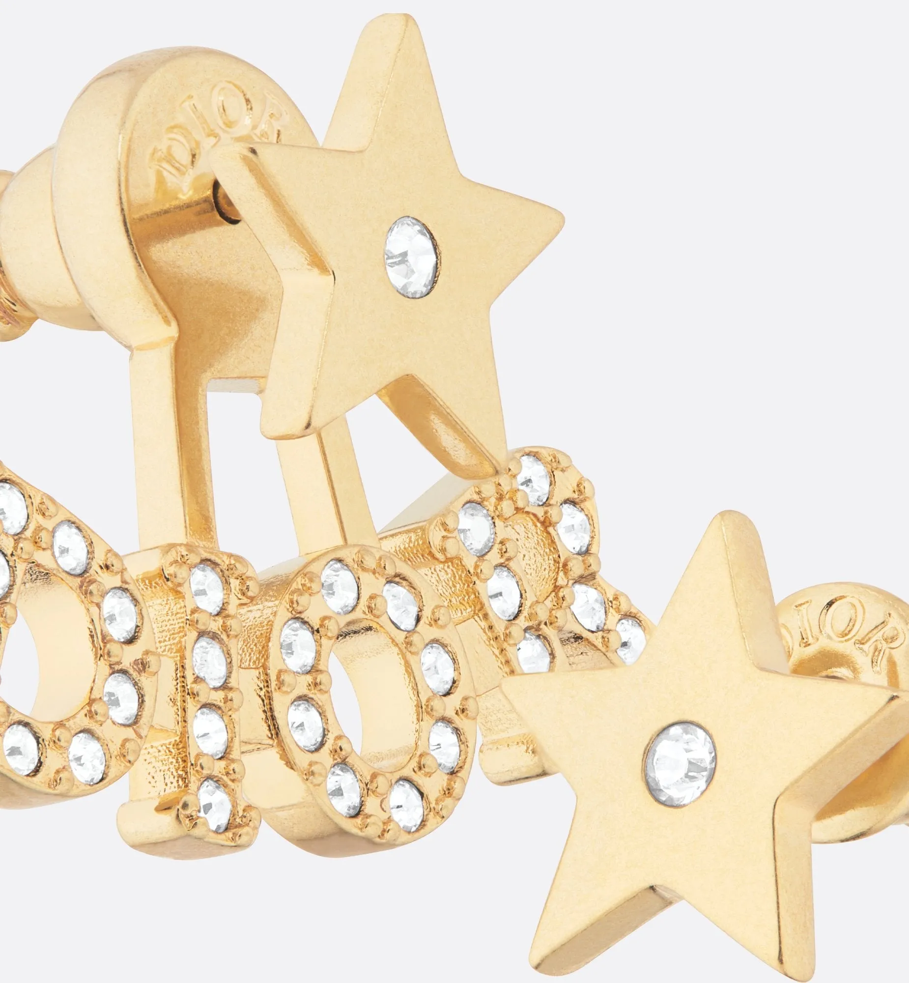Dio(R)Evolution Earrings Gold-Finish Metal And Silver-Tone Crystals