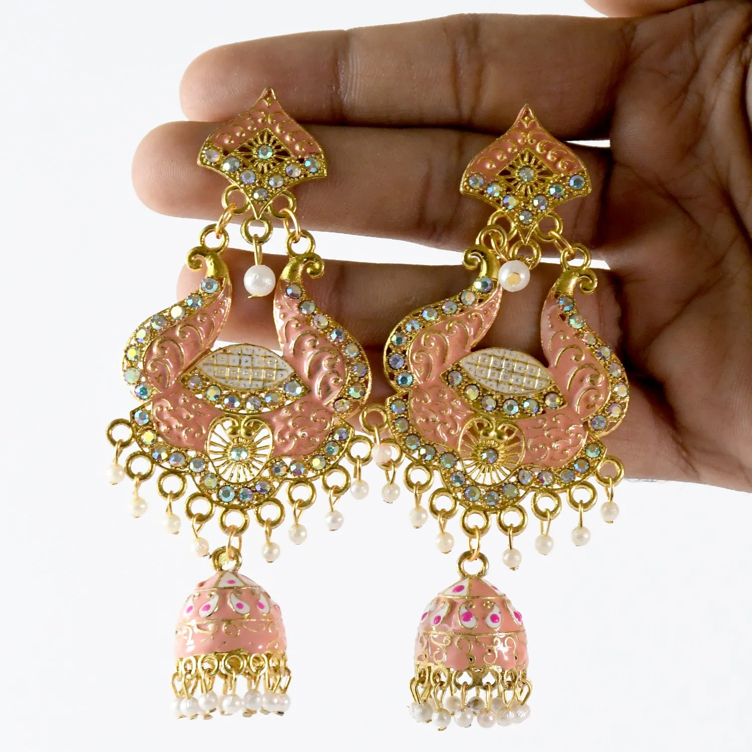 Elegant Long Jhumka Earrings with Intricate Detailing for a Bold Statement