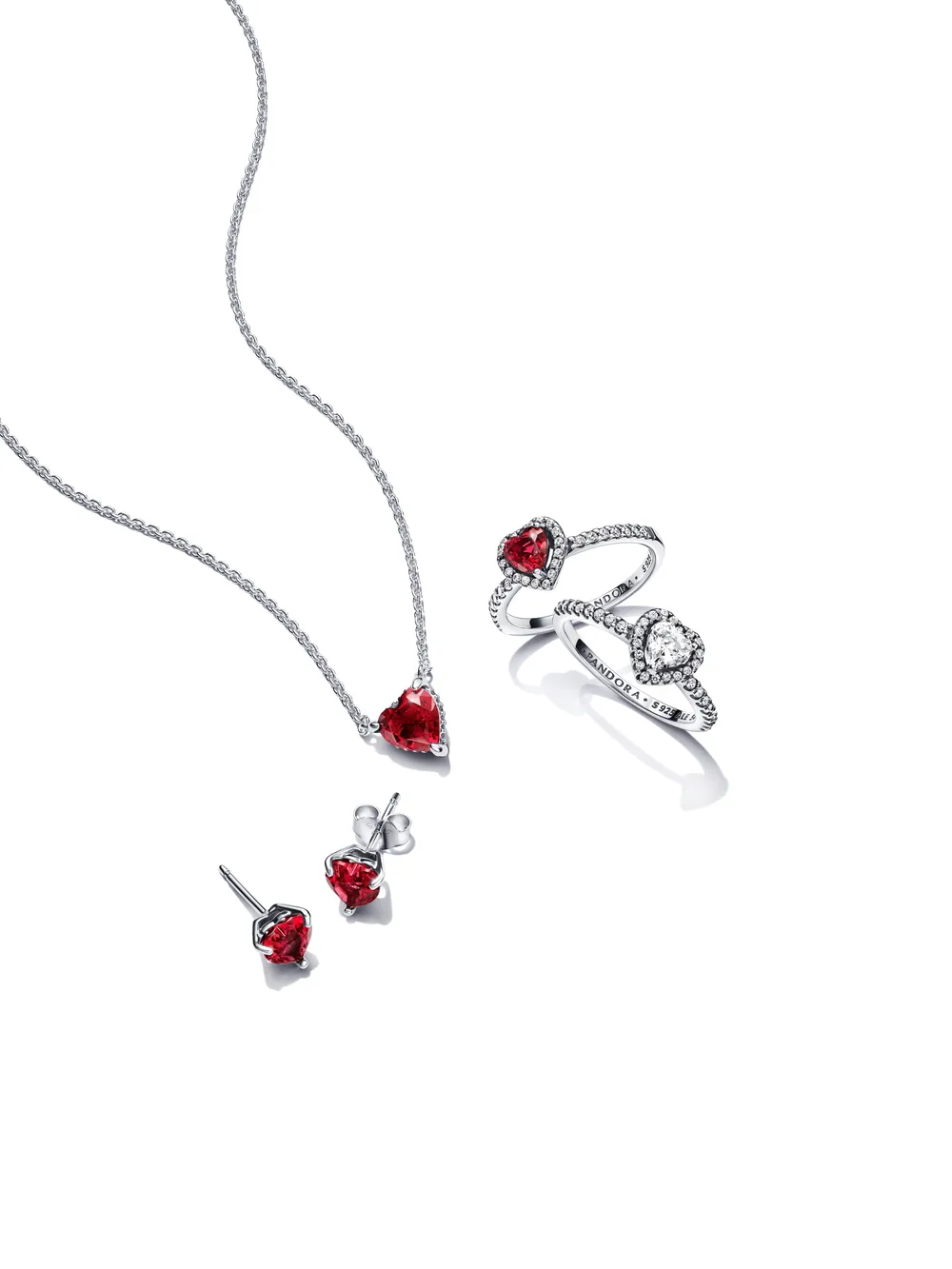 Elevated Red Heart Ring