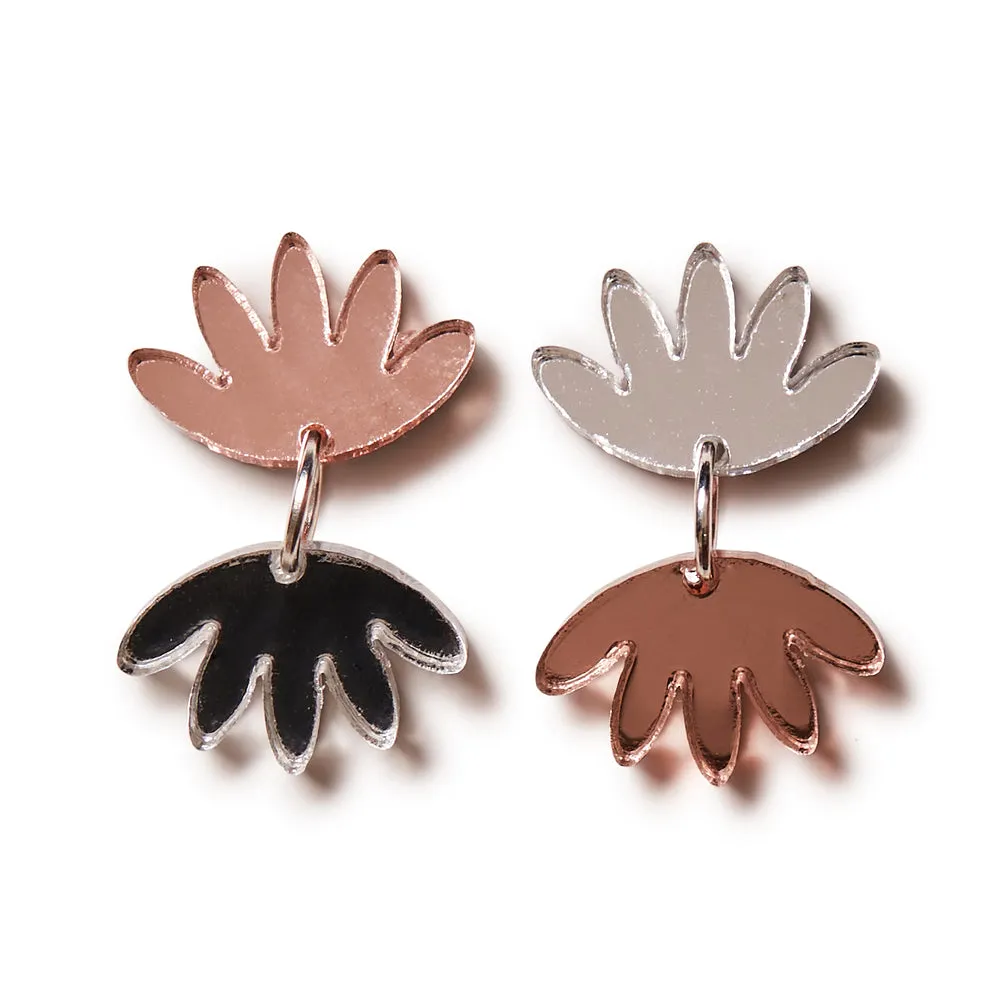 EMELDO DESIGN Nova Small Dangle Earrings silver rose