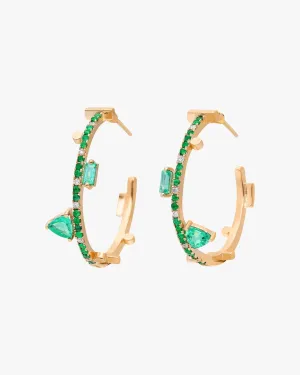 Emerald Hoops