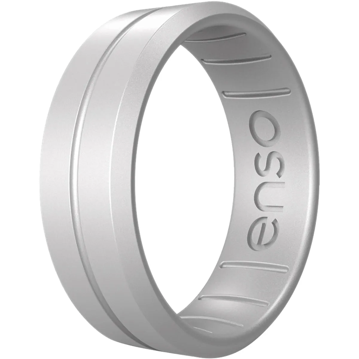 Enso Rings Classic Contour Elements Series Silicone Ring - Silver