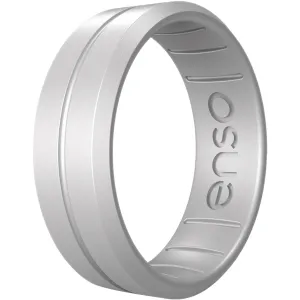 Enso Rings Classic Contour Elements Series Silicone Ring - Silver