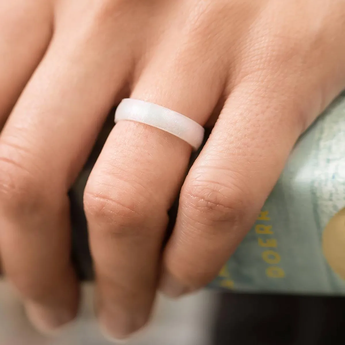 Enso Rings Thin Birthstone Series Silicone Ring - Garnet
