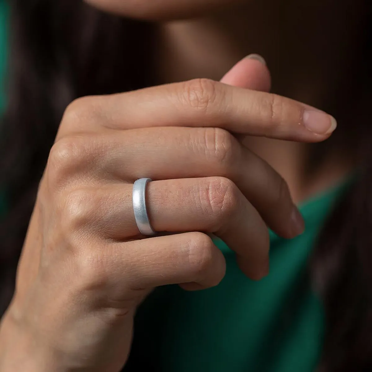 Enso Rings Thin Birthstone Series Silicone Ring - Garnet