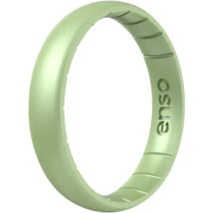 Enso Rings Thin Birthstone Series Silicone Ring - Peridot