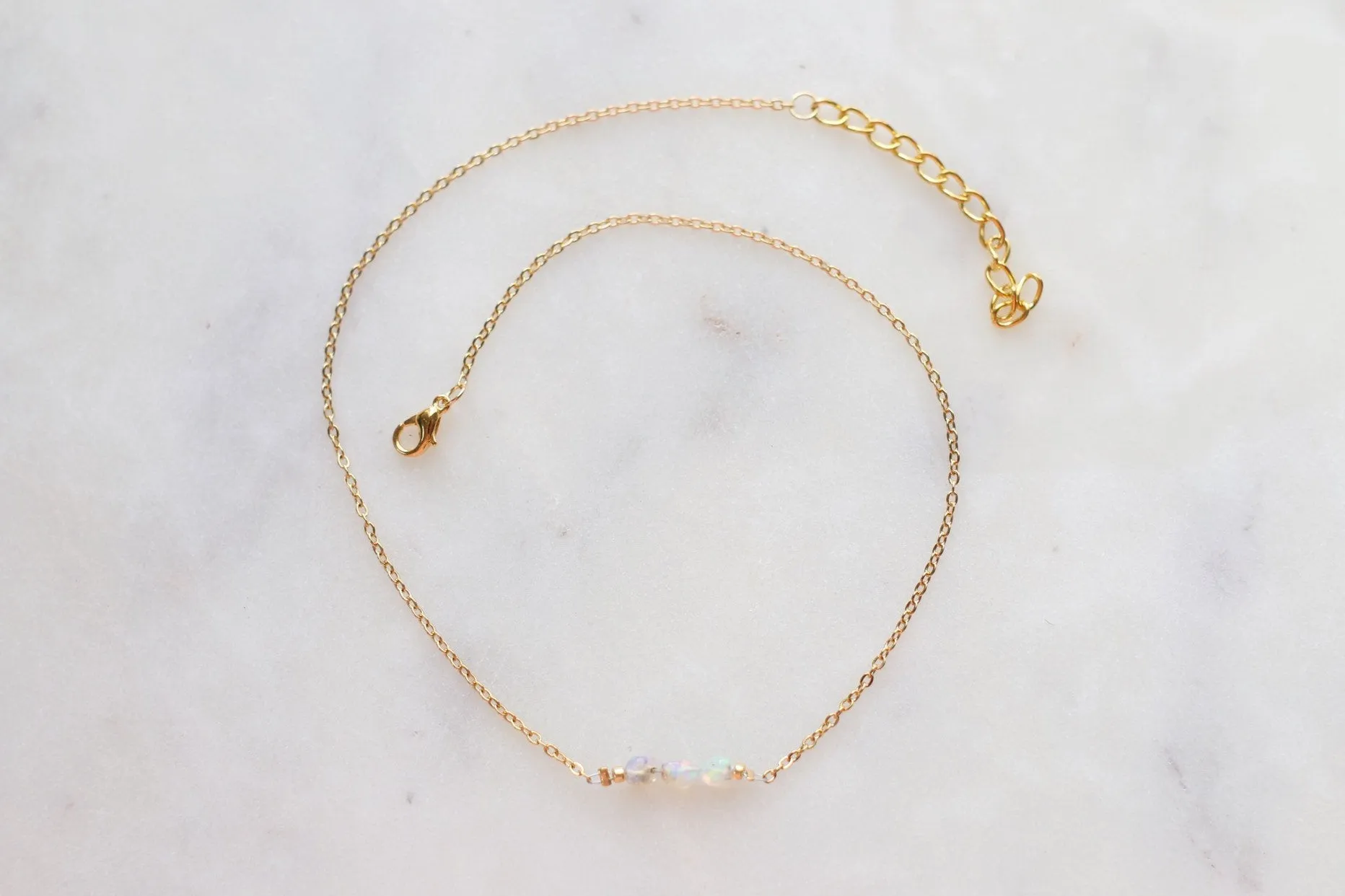 Ethiopian Opal Nugget Choker Necklaces