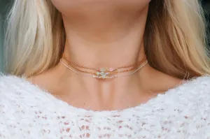 Ethiopian Opal Nugget Choker Necklaces