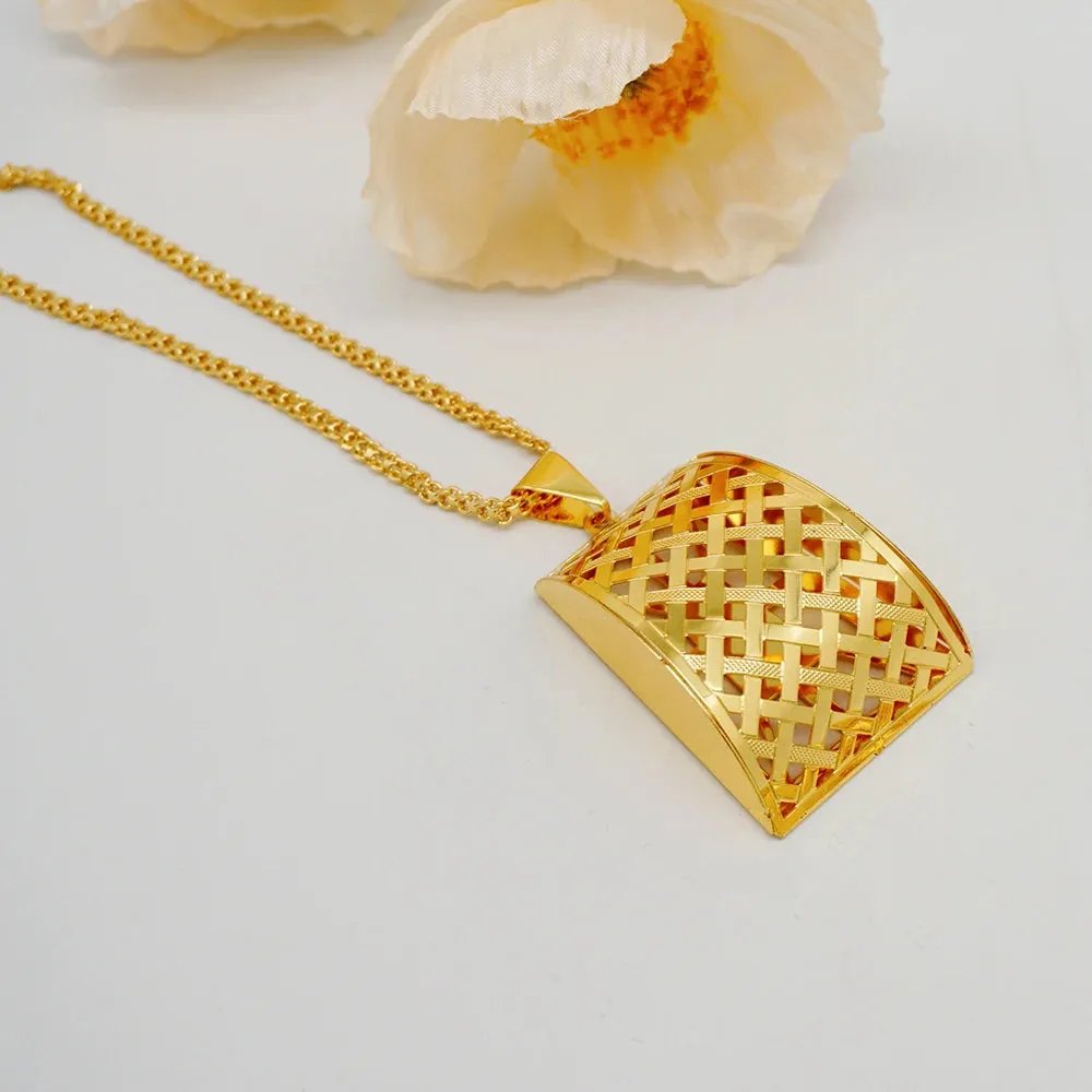 Fashion Dubai Ladies Unique Earrings & Necklaces Jewelry Set