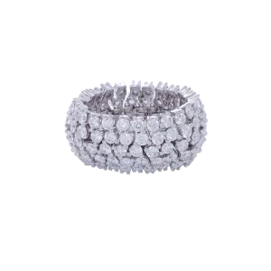 Flexible Ring with Diamonds
