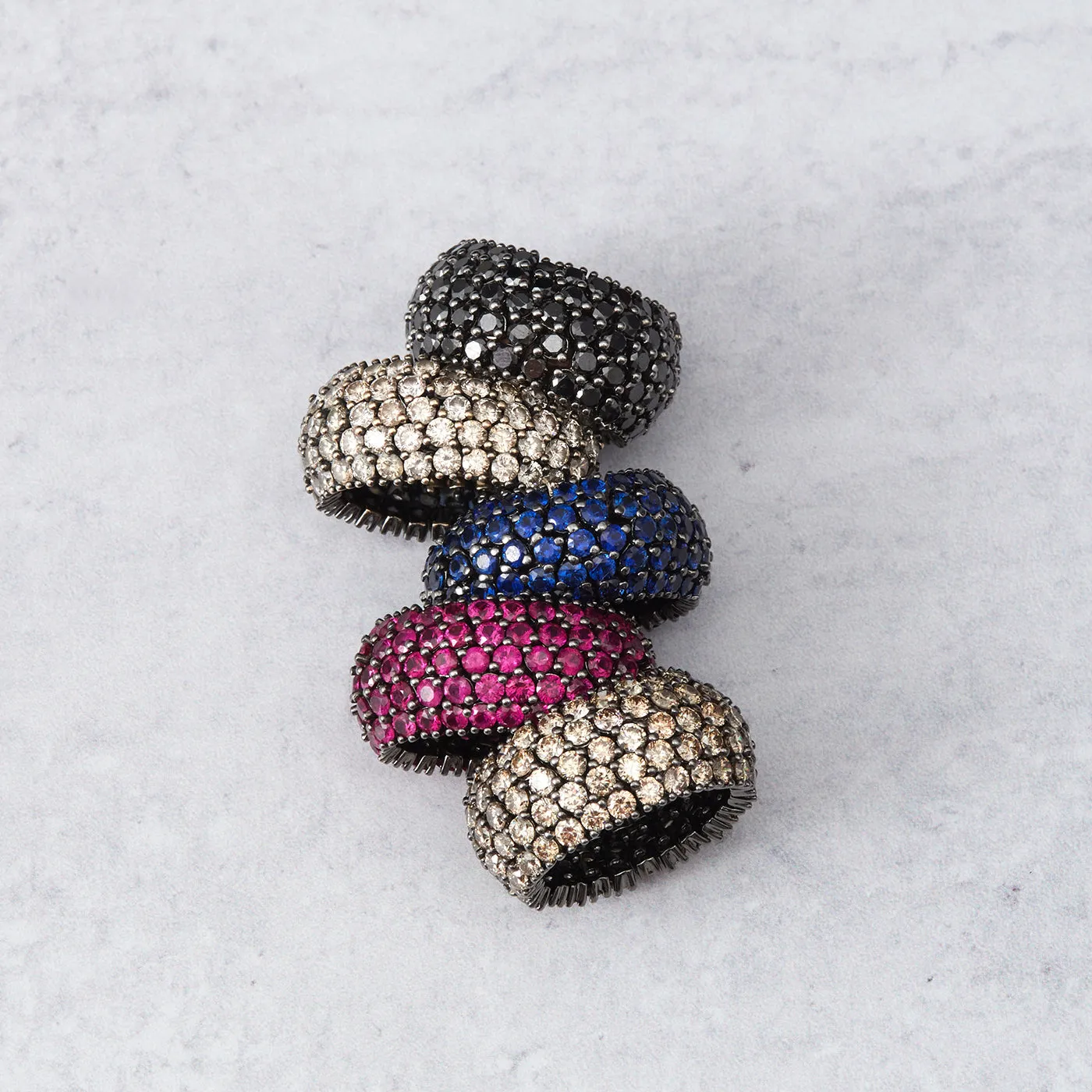 Flexible Ring with Diamonds