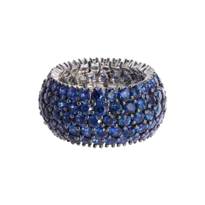 Flexible Ring with Sapphires