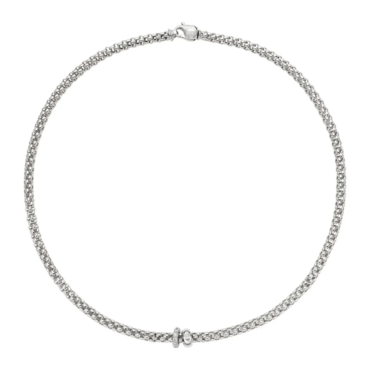 FOPE 18k White Gold Flex'it "Solo Collection" Necklace
