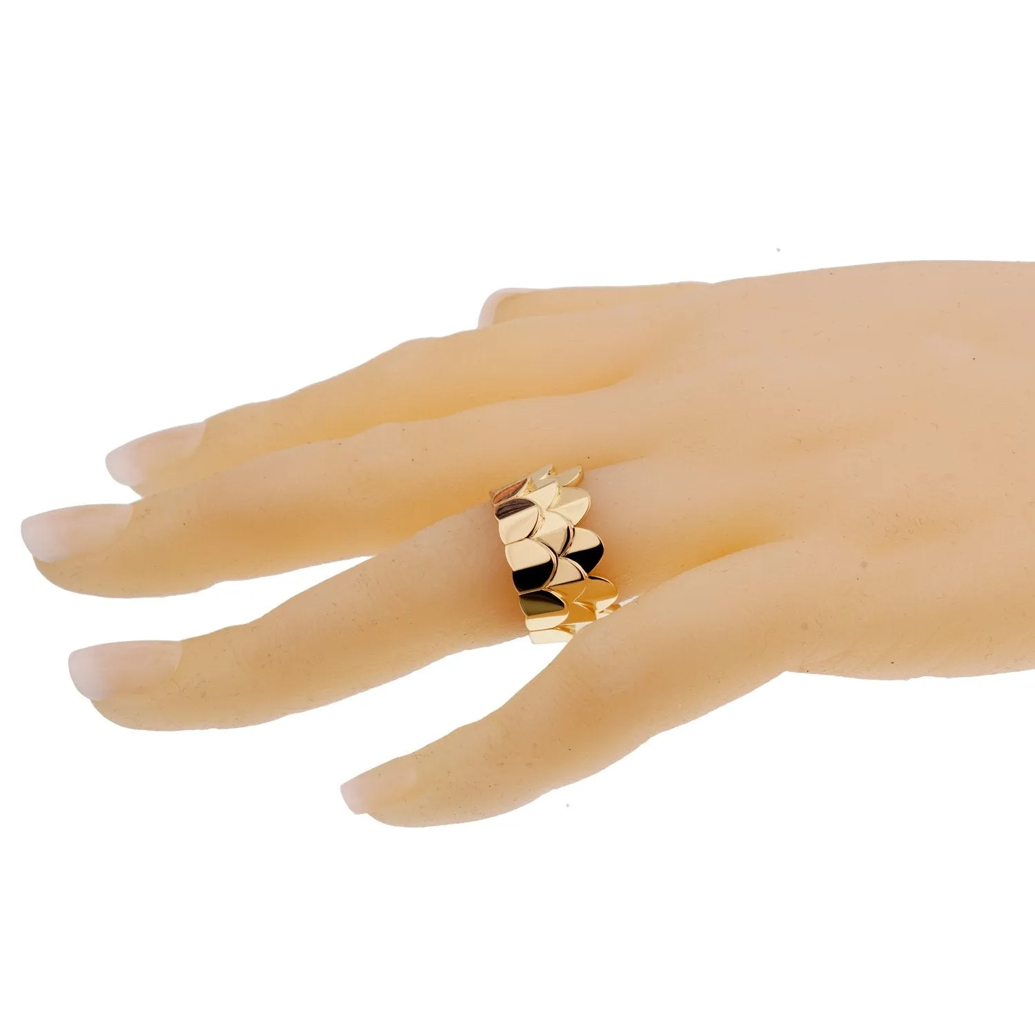 Fred of Paris Triple Arc 18k Yellow Gold Band Ring Sz 6 1/2