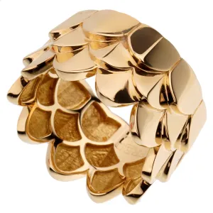 Fred of Paris Triple Arc 18k Yellow Gold Band Ring Sz 6 1/2