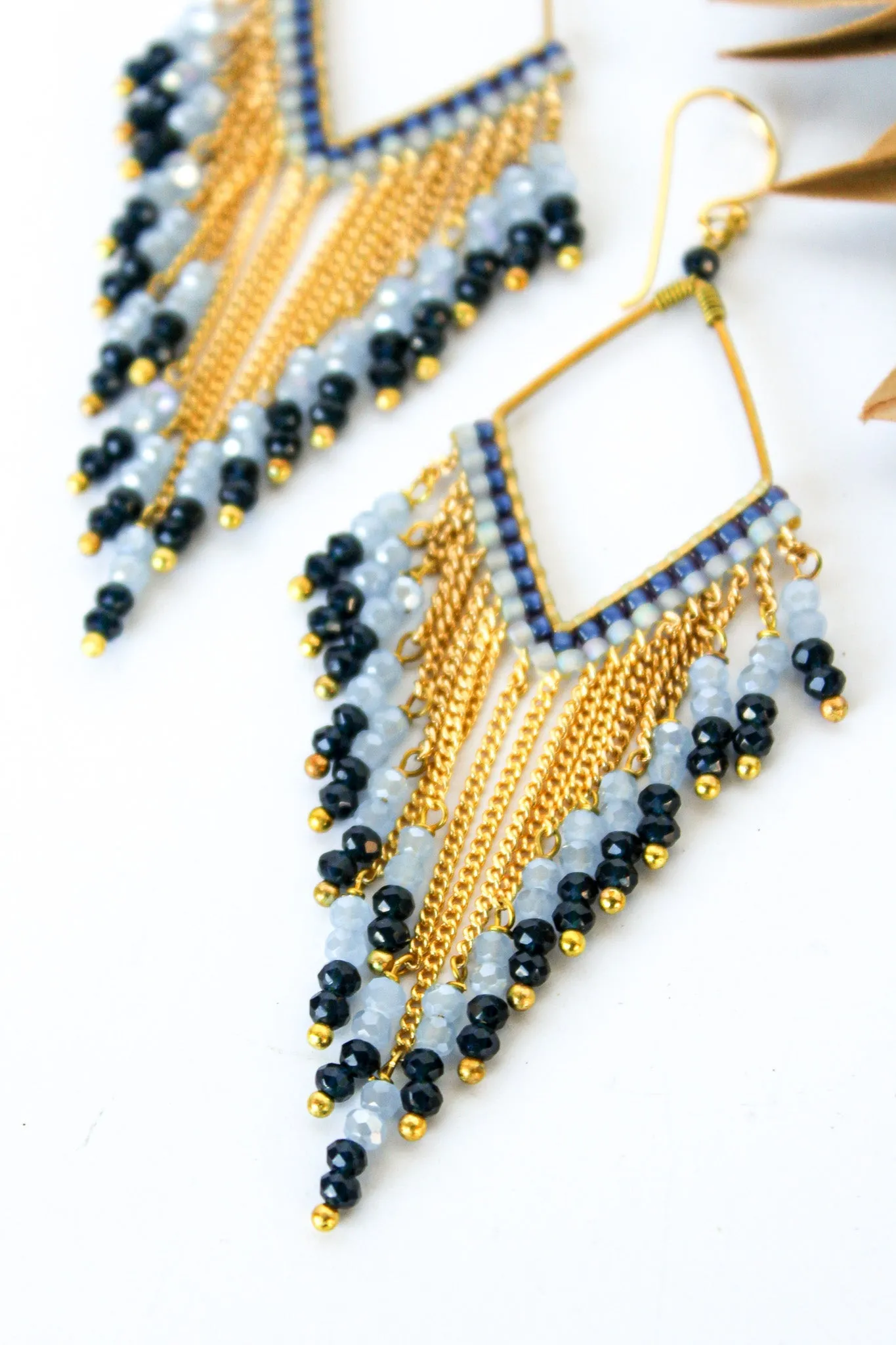 Fringe Thai Crystal Earrings