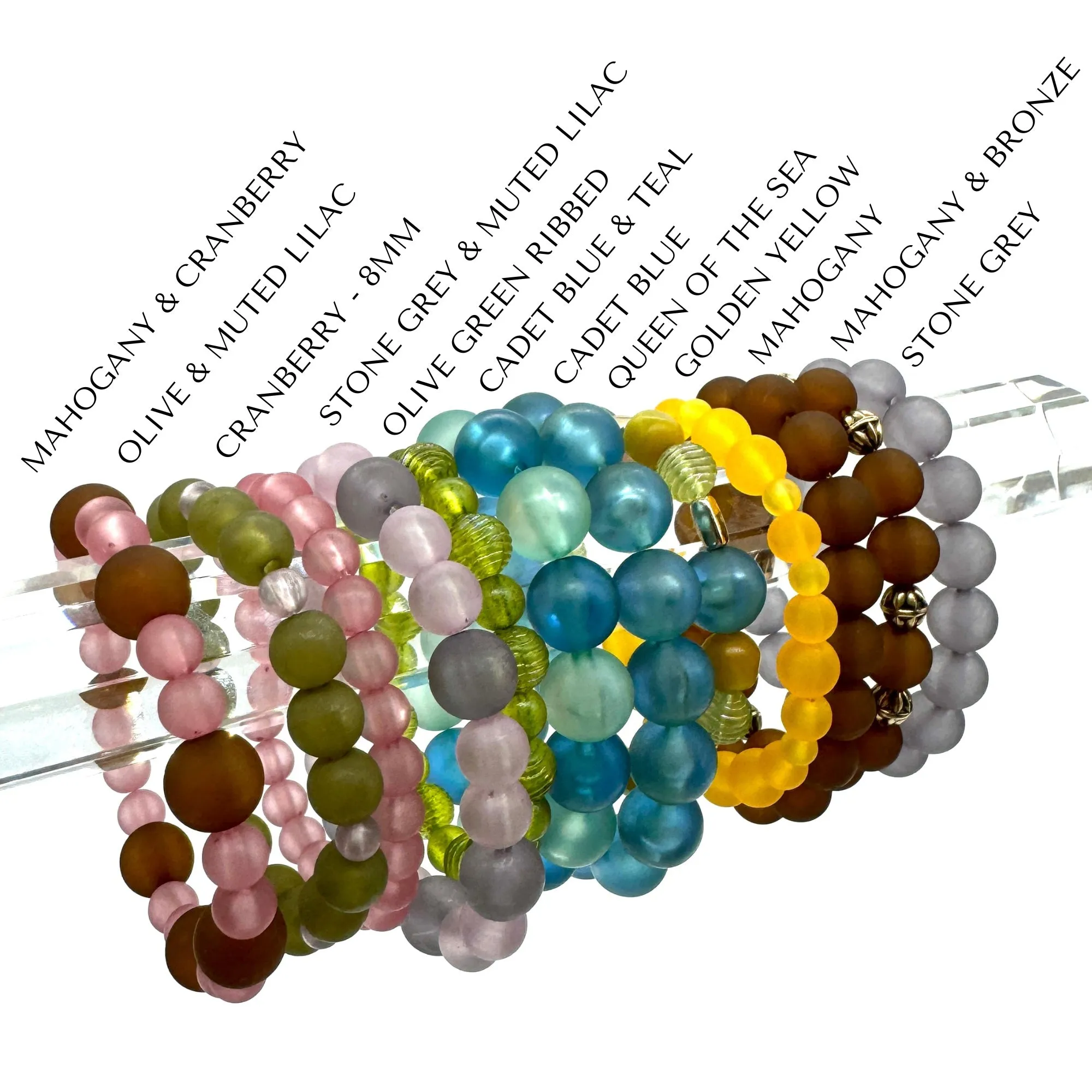 Frosted Make Your Own Stack Bracelets Set - Muted Gems