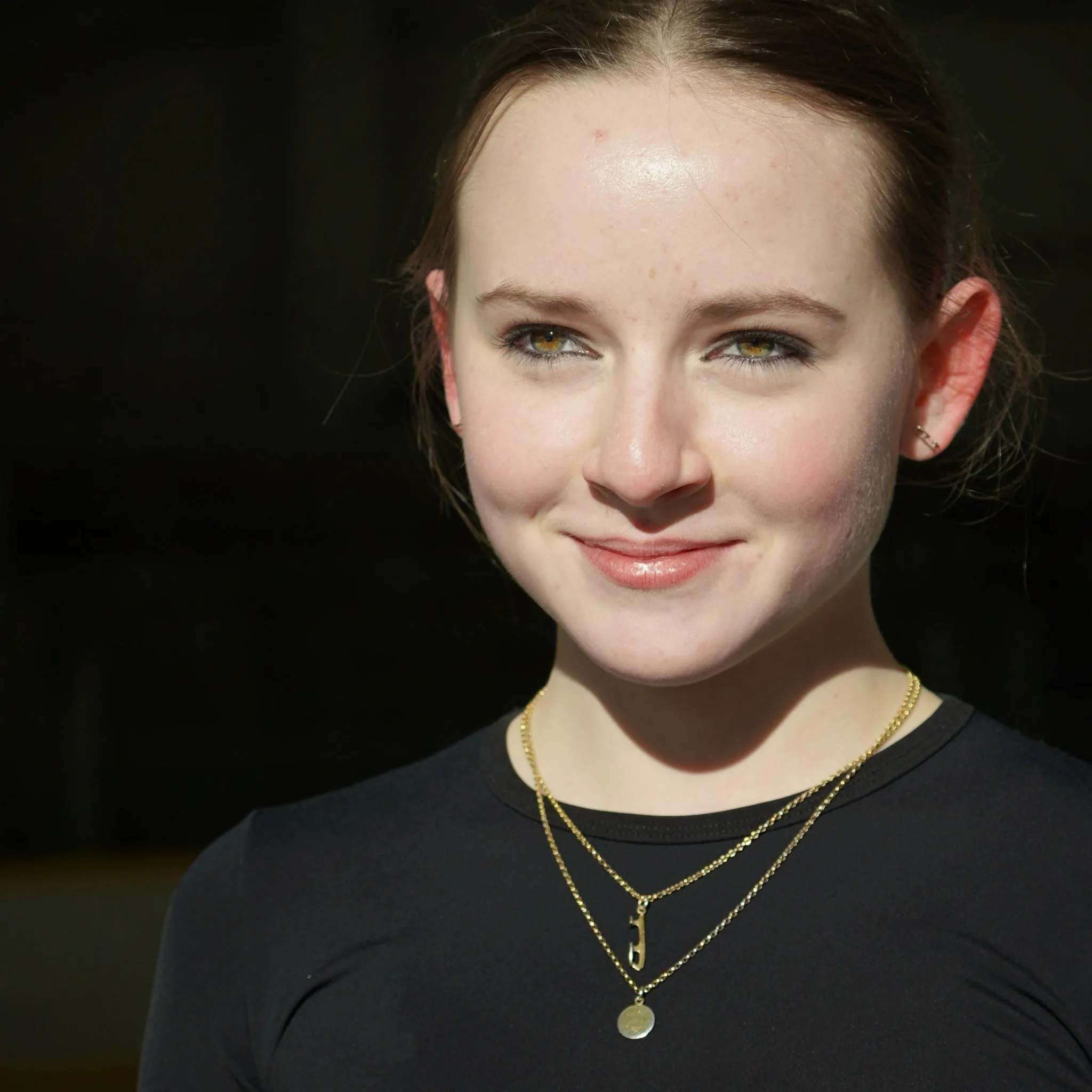 Gold Ice Skating Necklaces