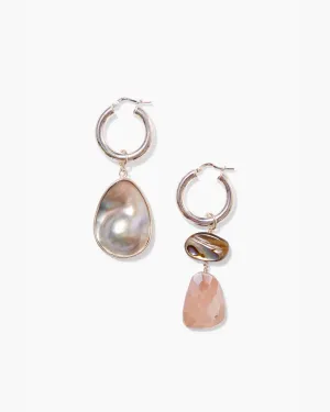 Grey Pearl Mix Earring