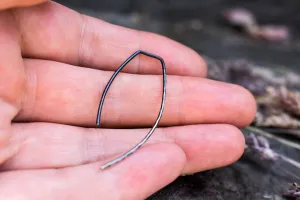 Hammered Half Hoops