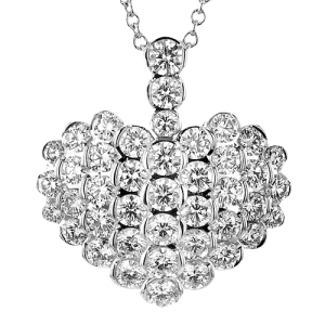 Heart Pendant in 18k Gold with Diamonds LP3104 WHITE 18K X WHITE