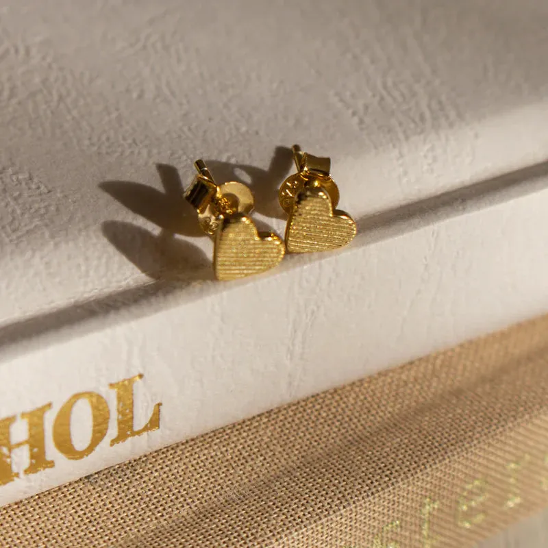 Heart Studs - Gold
