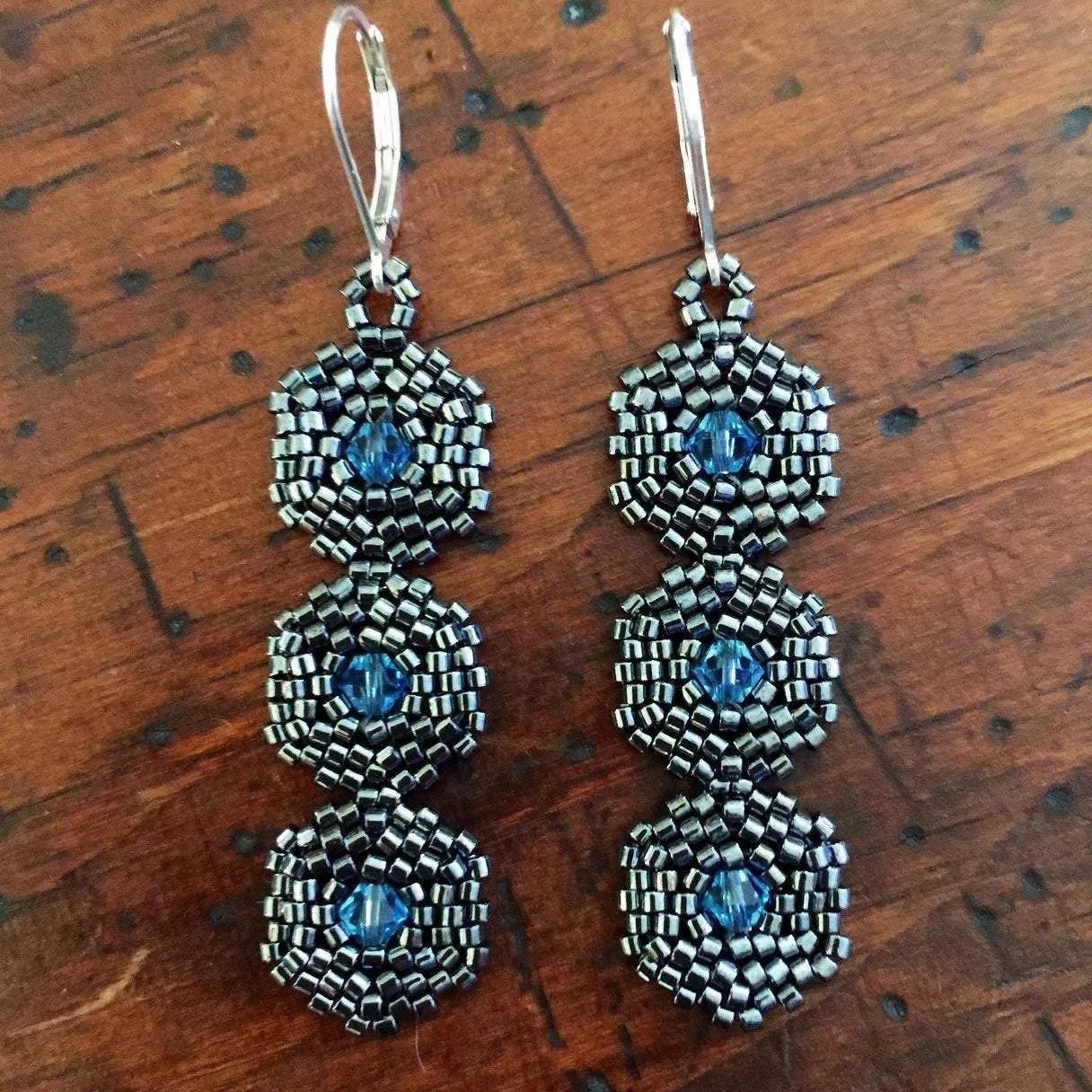 Hexagon 3 Drop Earrings