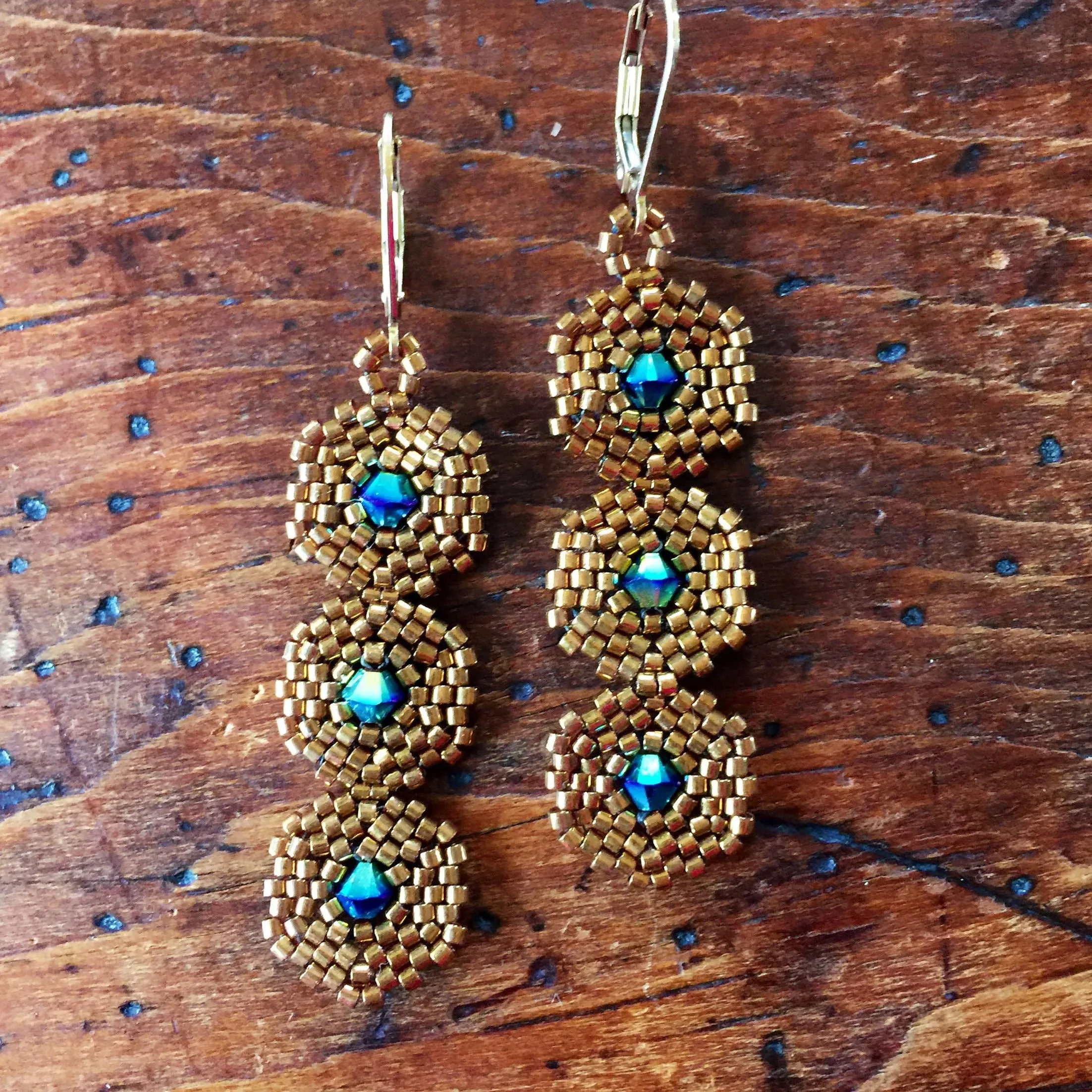 Hexagon 3 Drop Earrings