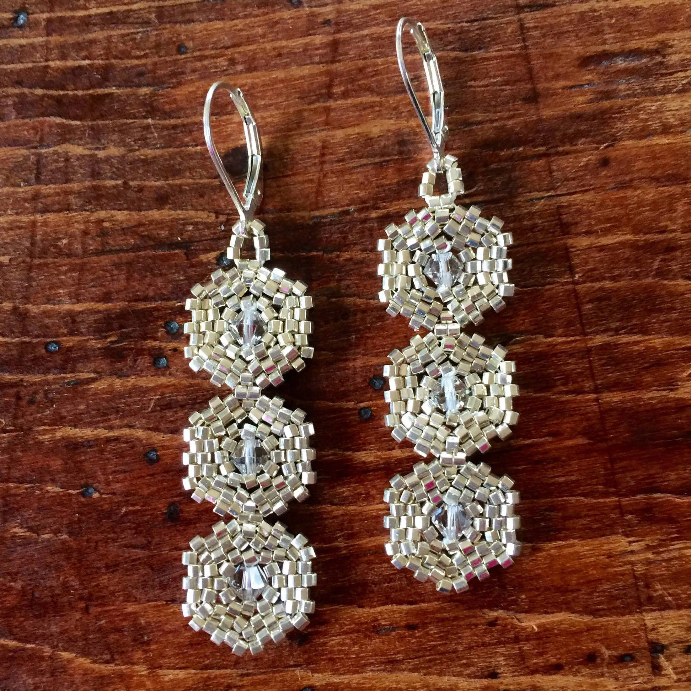 Hexagon 3 Drop Earrings